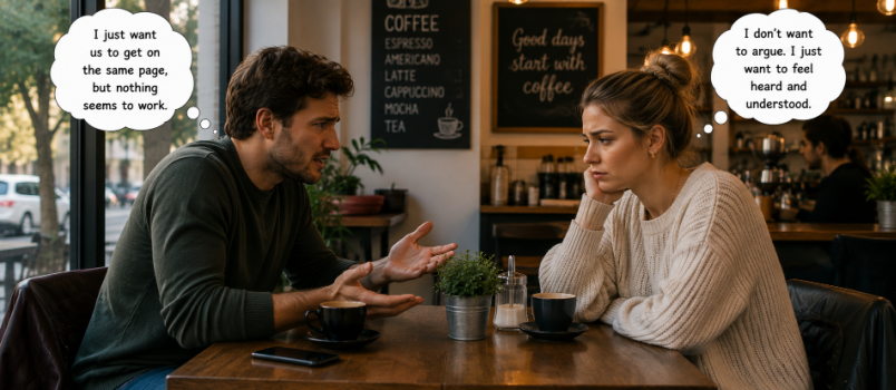 Pareja discutiendo