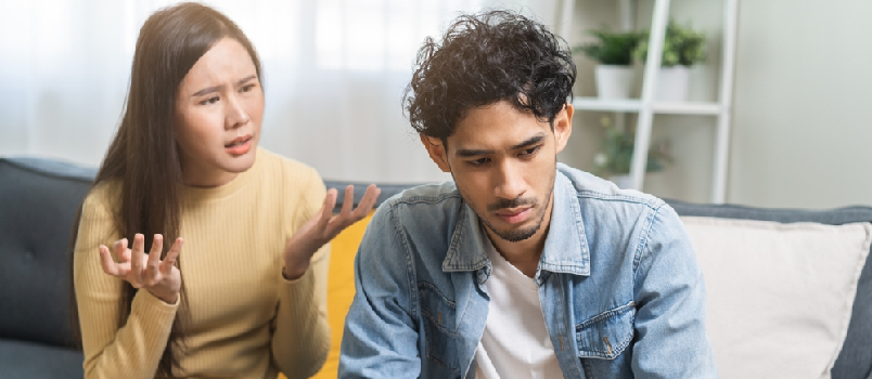 Couple having conflicts