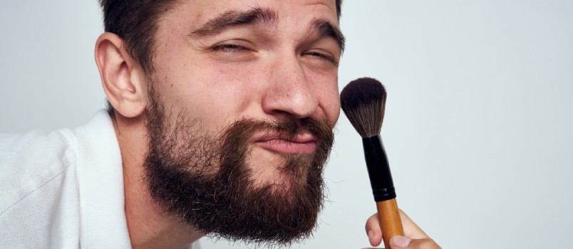 Men can wear makeup too, especially to cover up blemishes and skin imperfections