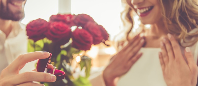 You can consider proposing under the foliage of vibrant trees in a park