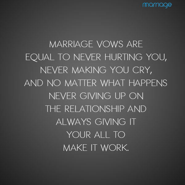 Marriage Quotes Marriage Vows Are Equal To Never Hurting 